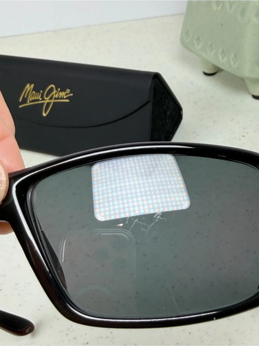 Maui Jim Local Kine Polarized Sunglasses STG-BG Black Burgundy w/ Case